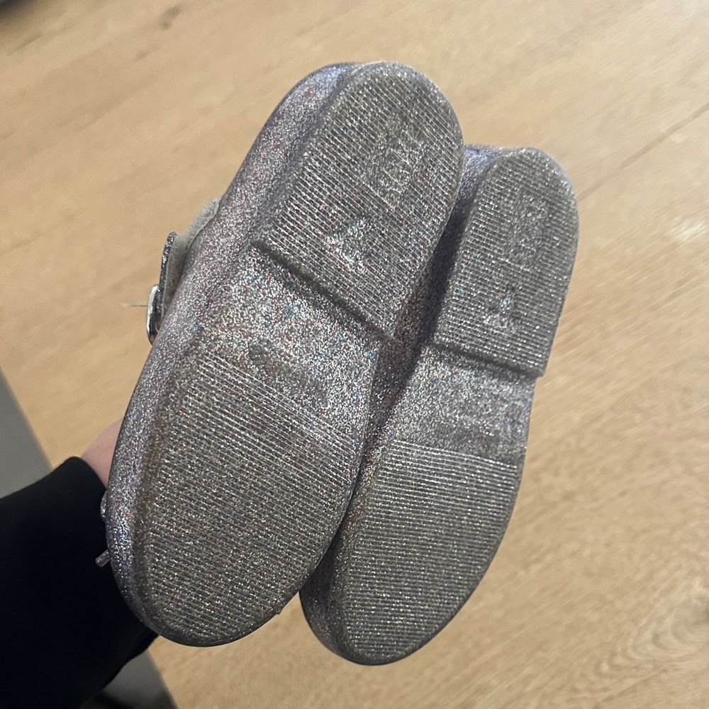 Mini Melissa Glittery Silver Dress Shoes - Picture 2 of 2